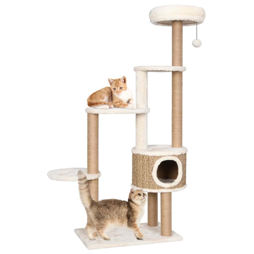 Kattenmeubel met luxe kussen en krabpalen 148 cm zeegras is nu te koop bij PeponiXL, paradijselijk wonen!