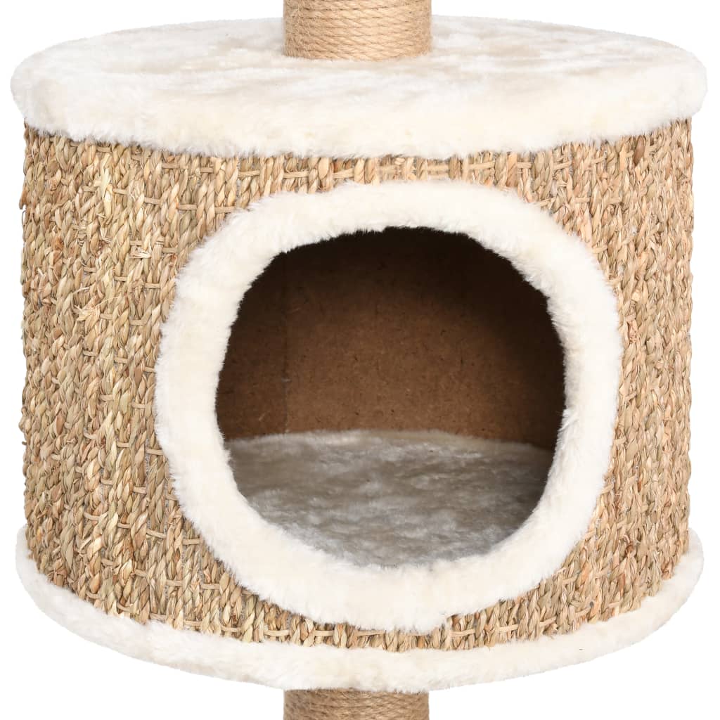 Kattenmeubel met krabpalen 123 cm zeegras is nu te koop bij PeponiXL, paradijselijk wonen!