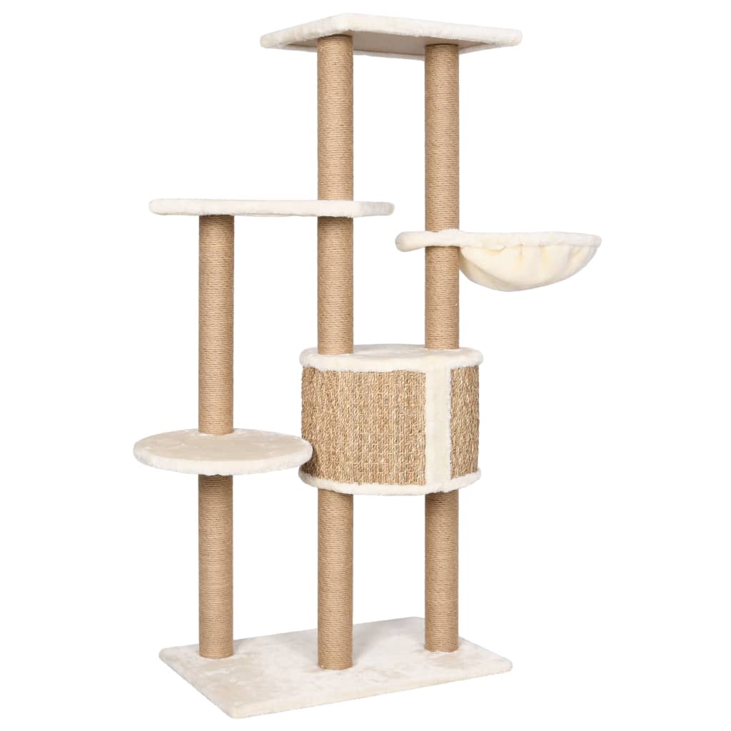 Kattenmeubel met krabpalen 126 cm zeegras is nu te koop bij PeponiXL, paradijselijk wonen!