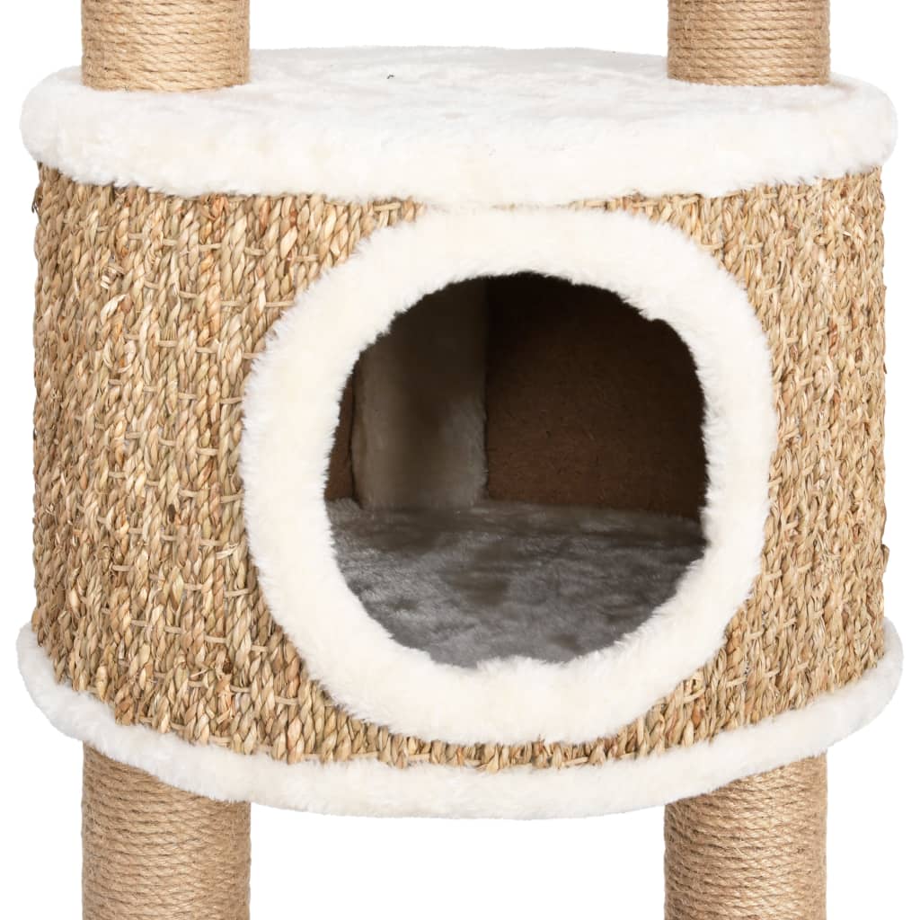 Kattenmeubel met krabpalen 126 cm zeegras is nu te koop bij PeponiXL, paradijselijk wonen!