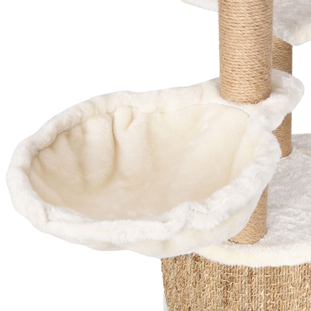 Kattenmeubel met krabpalen 126 cm zeegras is nu te koop bij PeponiXL, paradijselijk wonen!