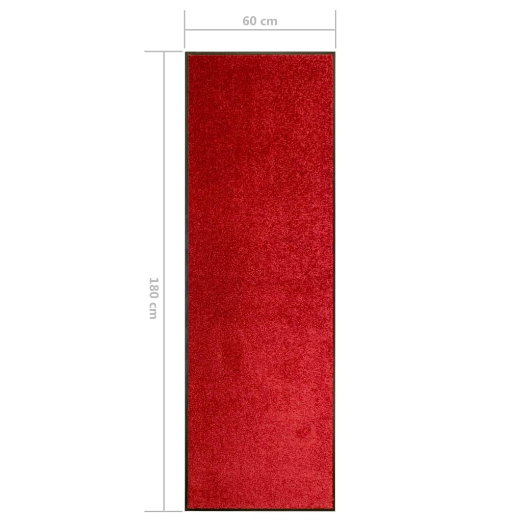 Deurmat wasbaar 60x180 cm rood is nu te koop bij PeponiXL, paradijselijk wonen!