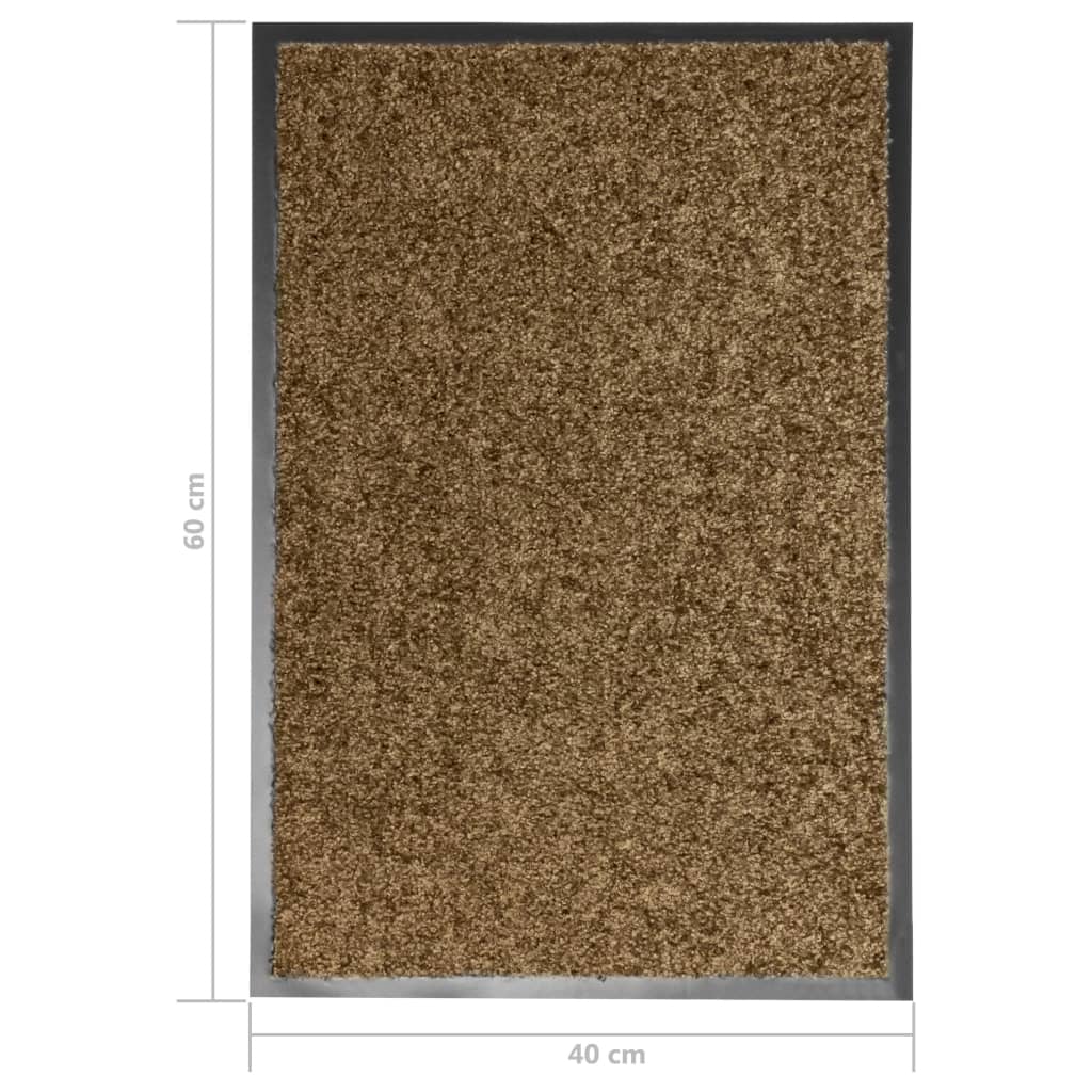 Deurmat wasbaar 40x60 cm bruin is nu te koop bij PeponiXL, paradijselijk wonen!