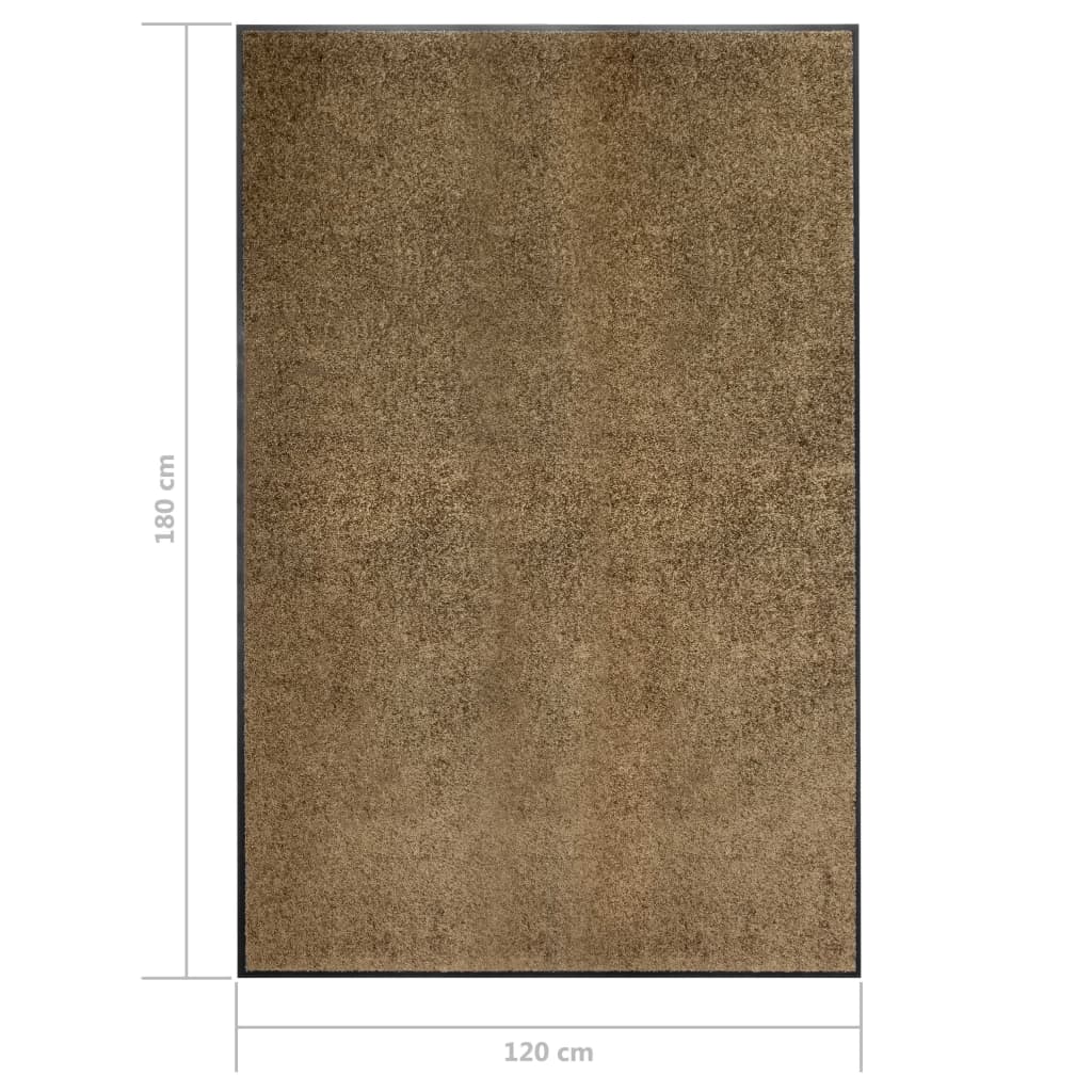 Deurmat wasbaar 120x180 cm bruin is nu te koop bij PeponiXL, paradijselijk wonen!