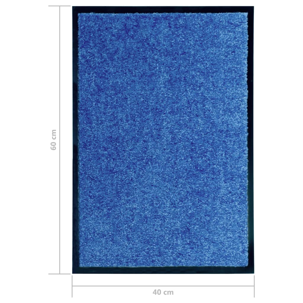 Deurmat wasbaar 40x60 cm blauw is nu te koop bij PeponiXL, paradijselijk wonen!