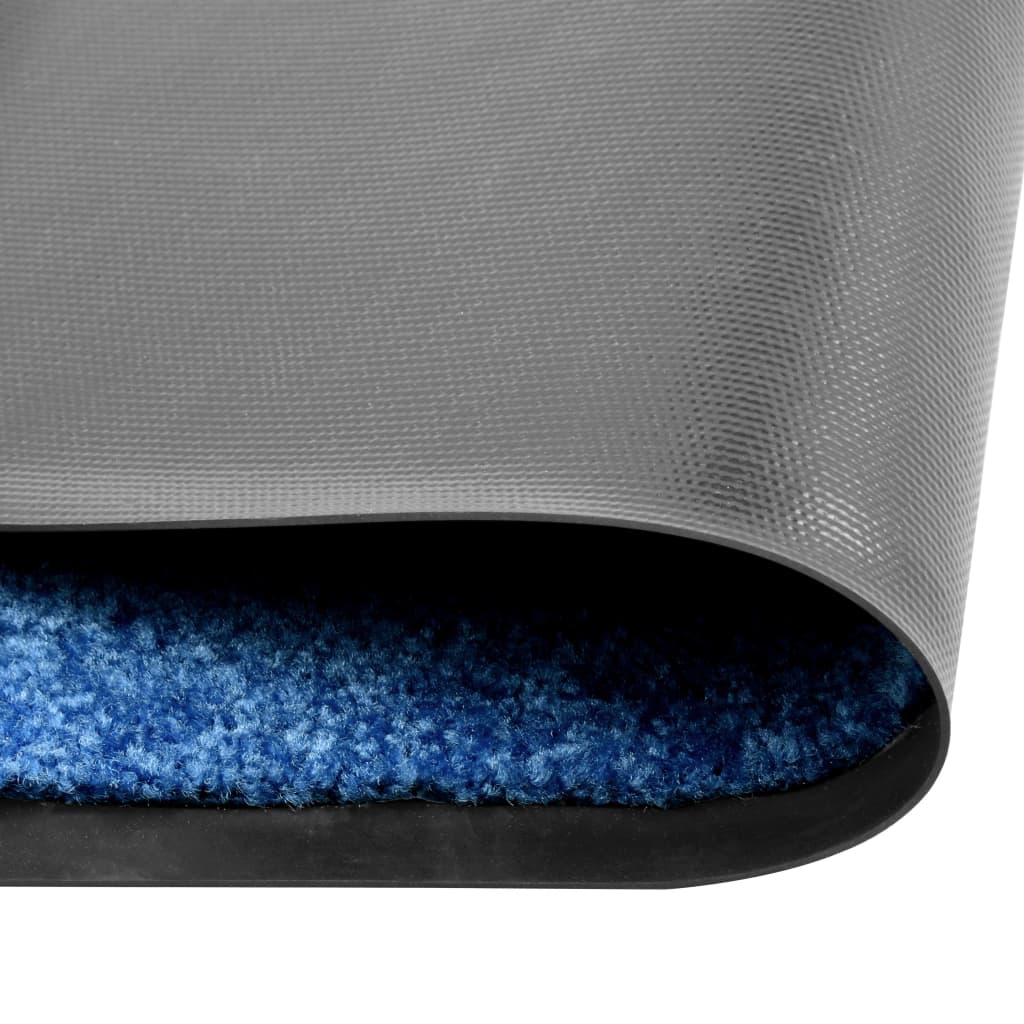 Deurmat wasbaar 60x90 cm blauw is nu te koop bij PeponiXL, paradijselijk wonen!