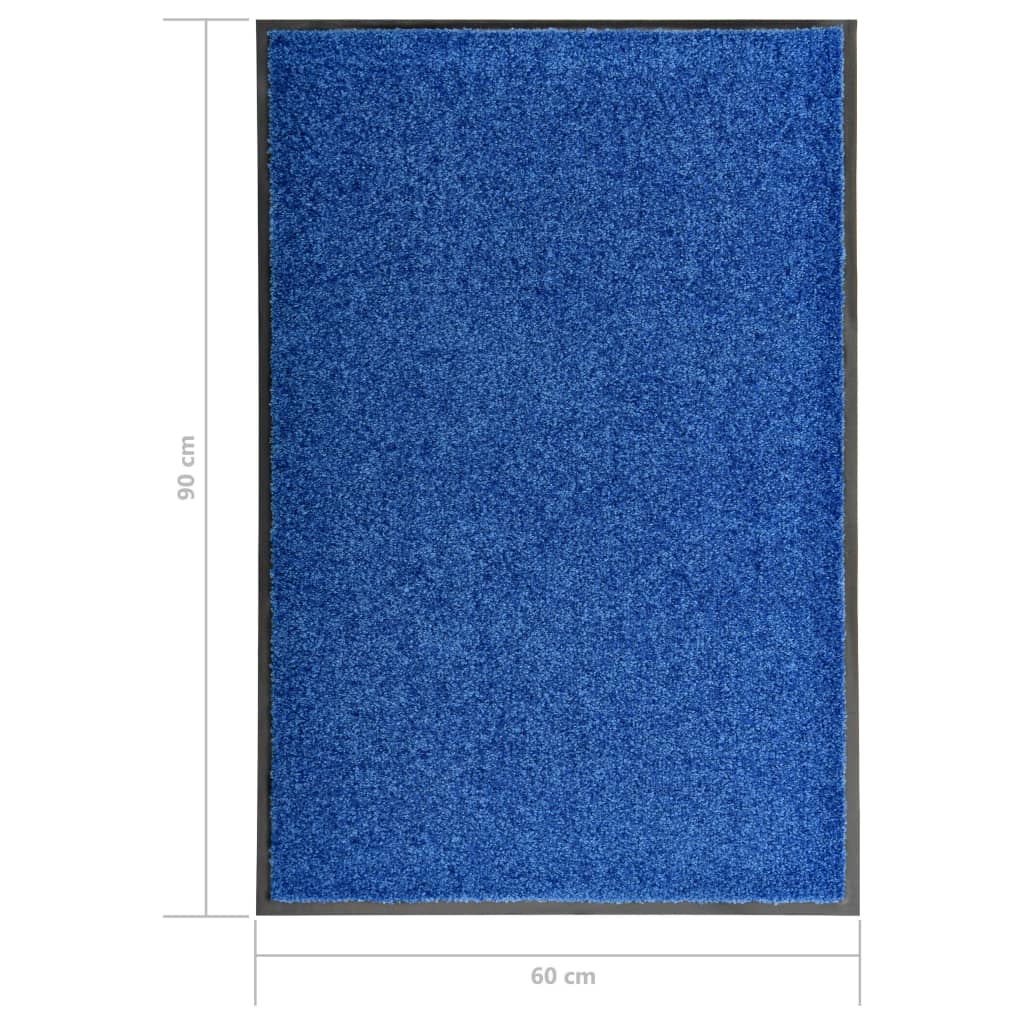 Deurmat wasbaar 60x90 cm blauw is nu te koop bij PeponiXL, paradijselijk wonen!
