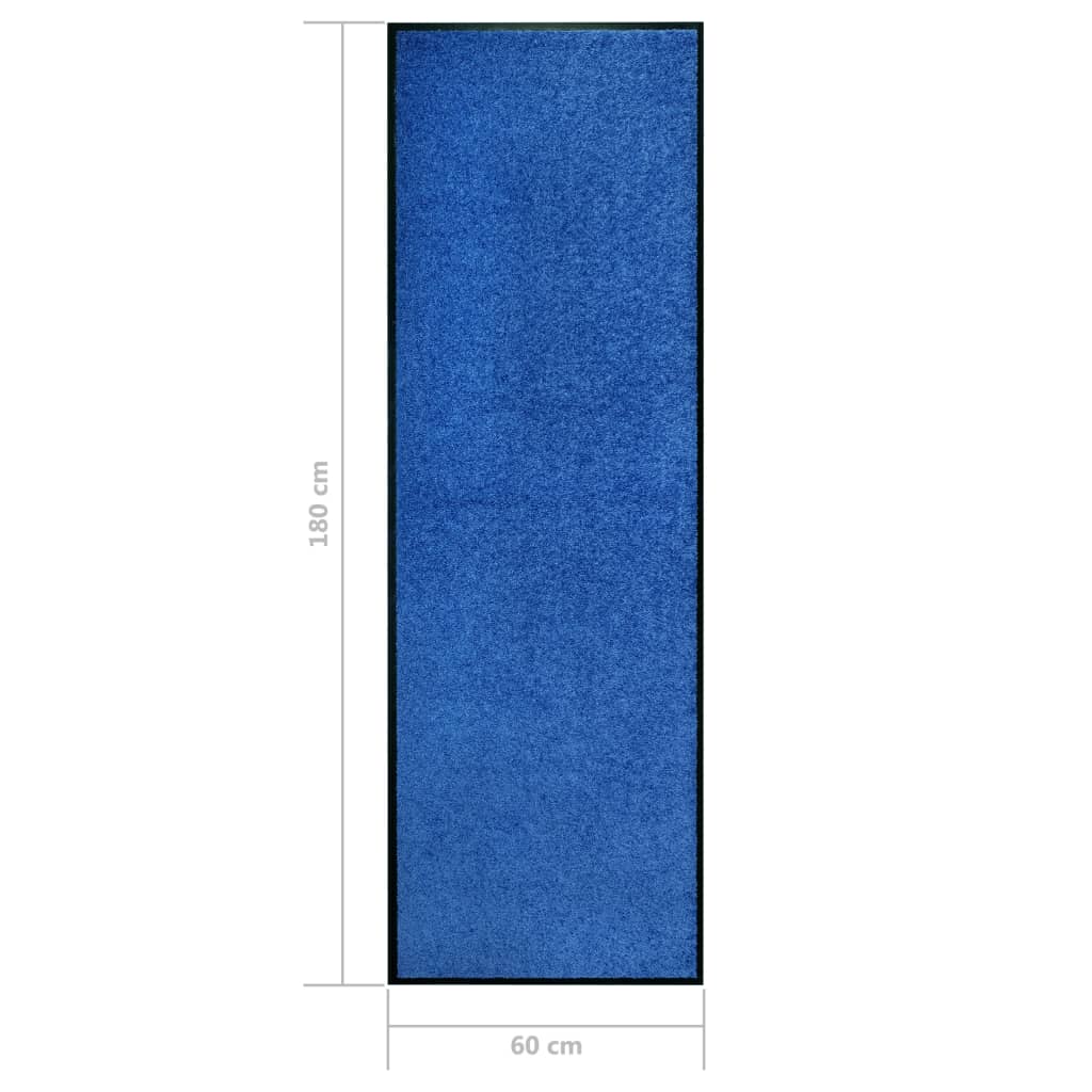 Deurmat wasbaar 60x180 cm blauw is nu te koop bij PeponiXL, paradijselijk wonen!