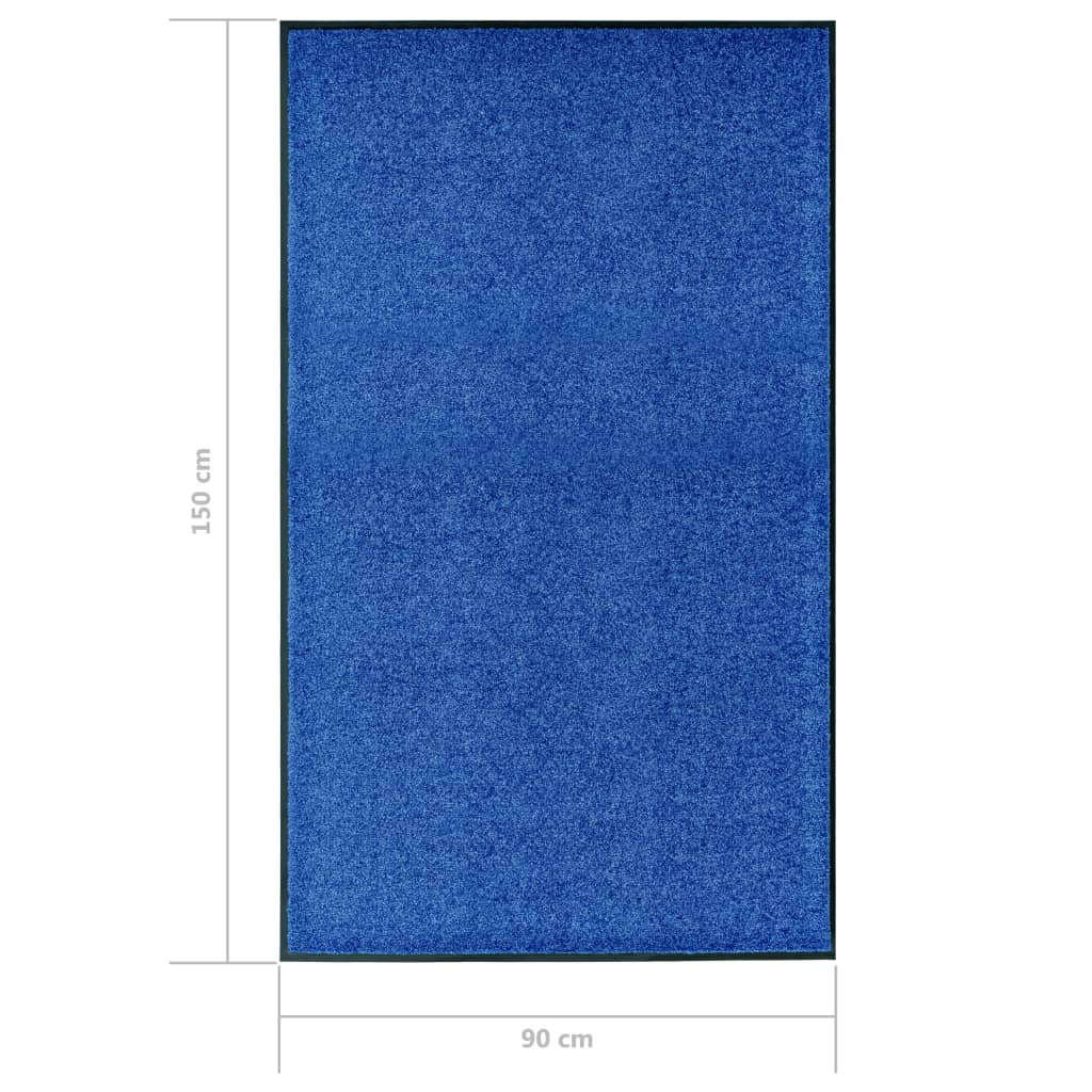 Deurmat wasbaar 90x150 cm blauw is nu te koop bij PeponiXL, paradijselijk wonen!