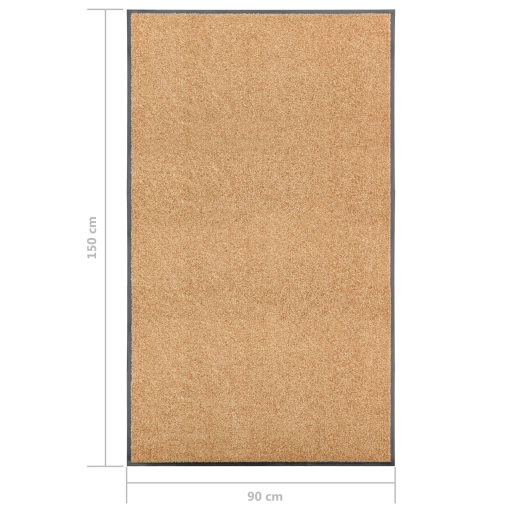Deurmat wasbaar 90x150 cm crème is nu te koop bij PeponiXL, paradijselijk wonen!