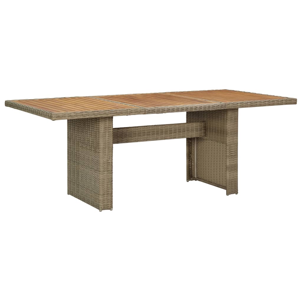Tuintafel 200x100x74 cm poly rattan bruin is nu te koop bij PeponiXL, paradijselijk wonen!