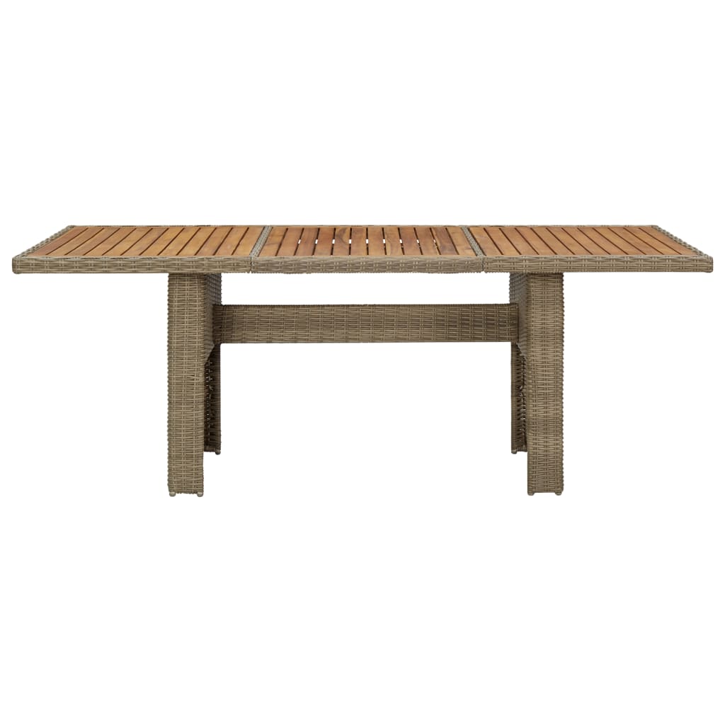 Tuintafel 200x100x74 cm poly rattan bruin is nu te koop bij PeponiXL, paradijselijk wonen!