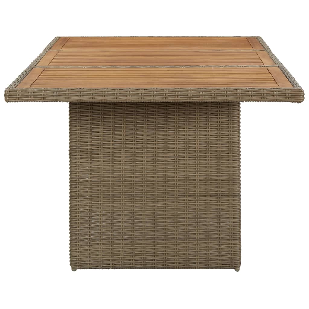 Tuintafel 200x100x74 cm poly rattan bruin is nu te koop bij PeponiXL, paradijselijk wonen!