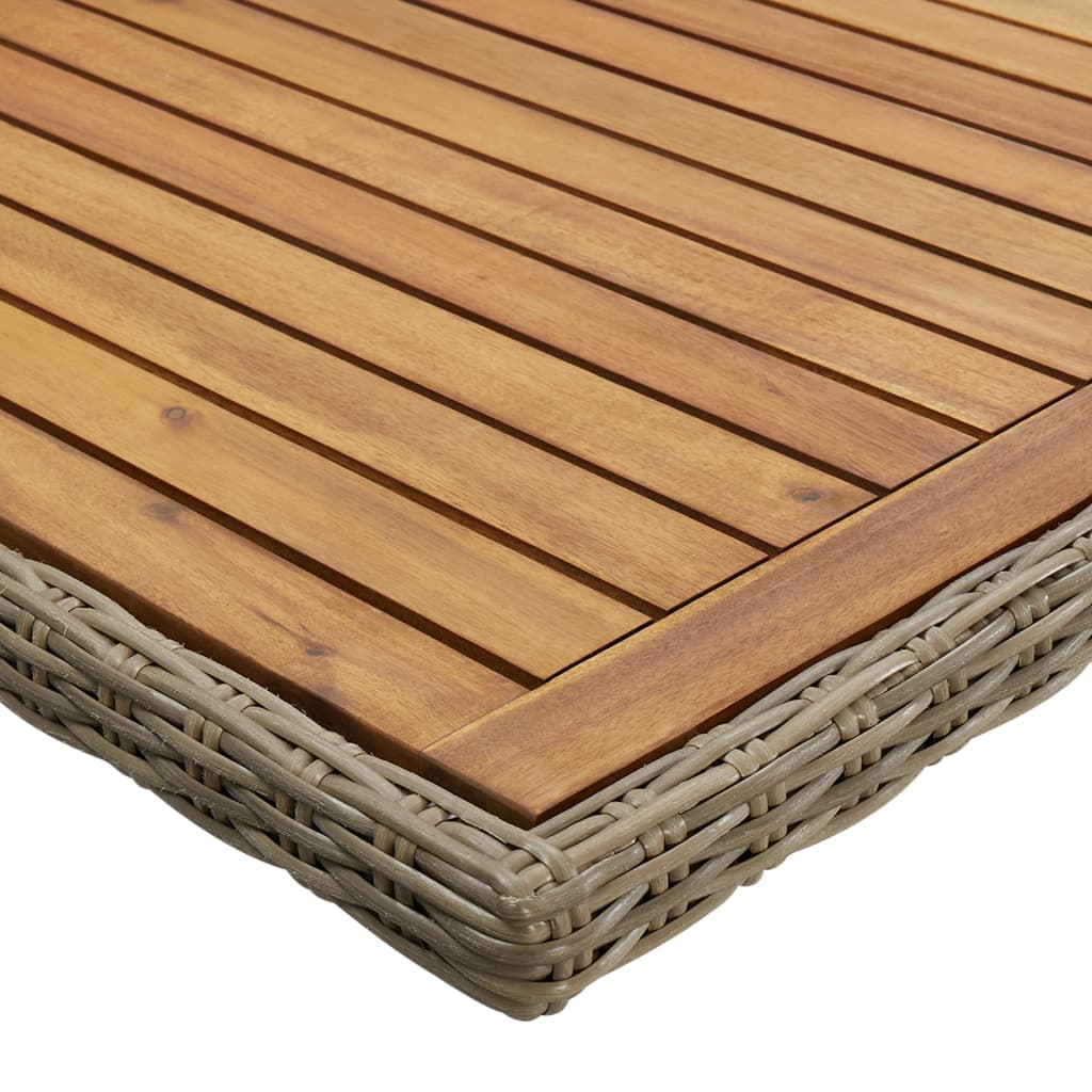 Tuintafel 200x100x74 cm poly rattan bruin is nu te koop bij PeponiXL, paradijselijk wonen!