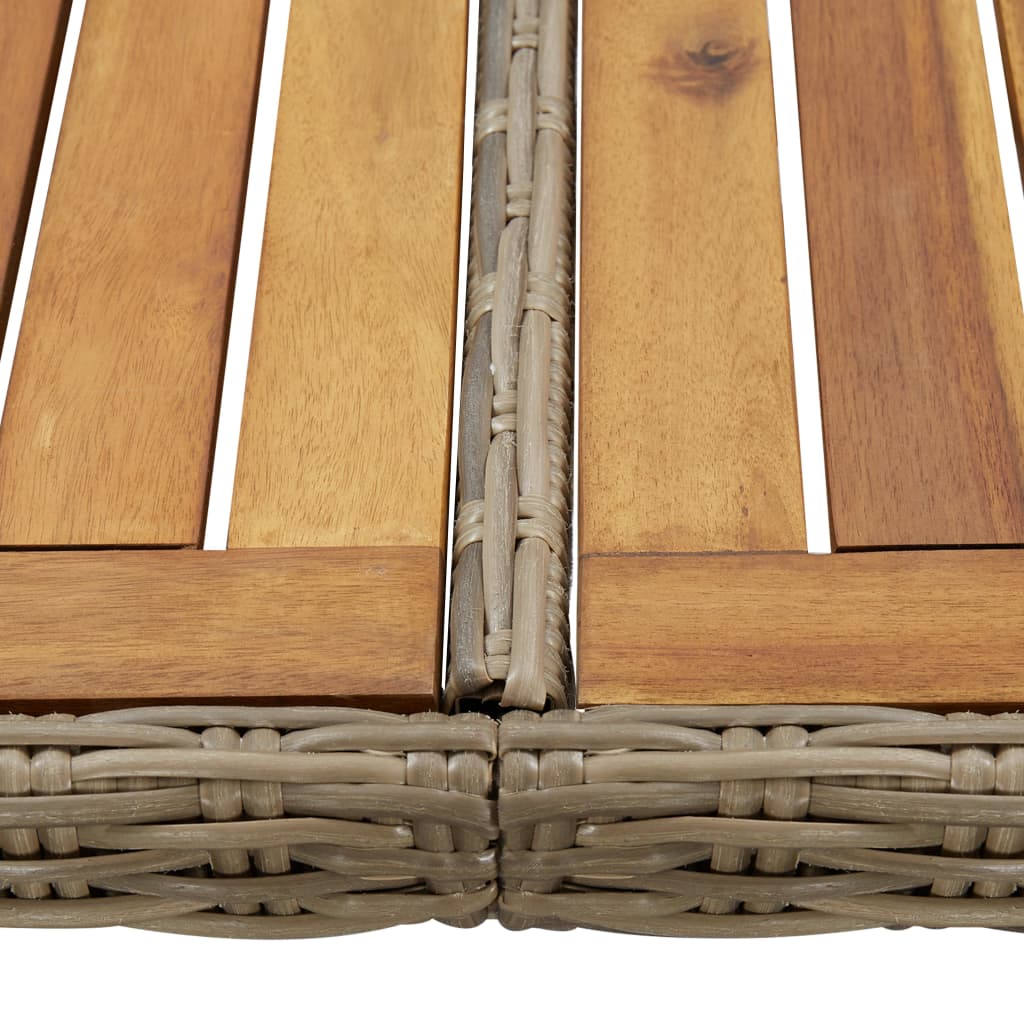 Tuintafel 200x100x74 cm poly rattan bruin is nu te koop bij PeponiXL, paradijselijk wonen!