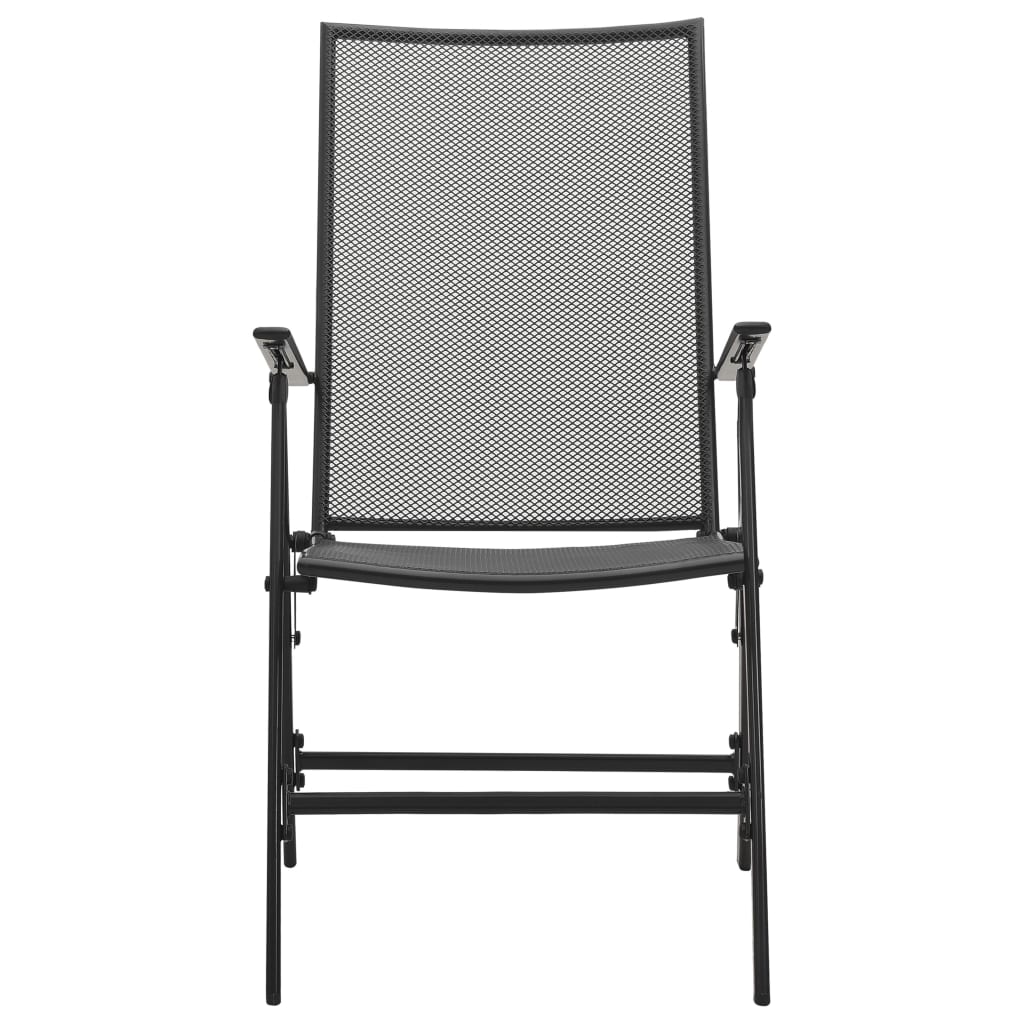 Klapstoelen mesh 4 st staal antraciet is nu te koop bij PeponiXL, paradijselijk wonen!
