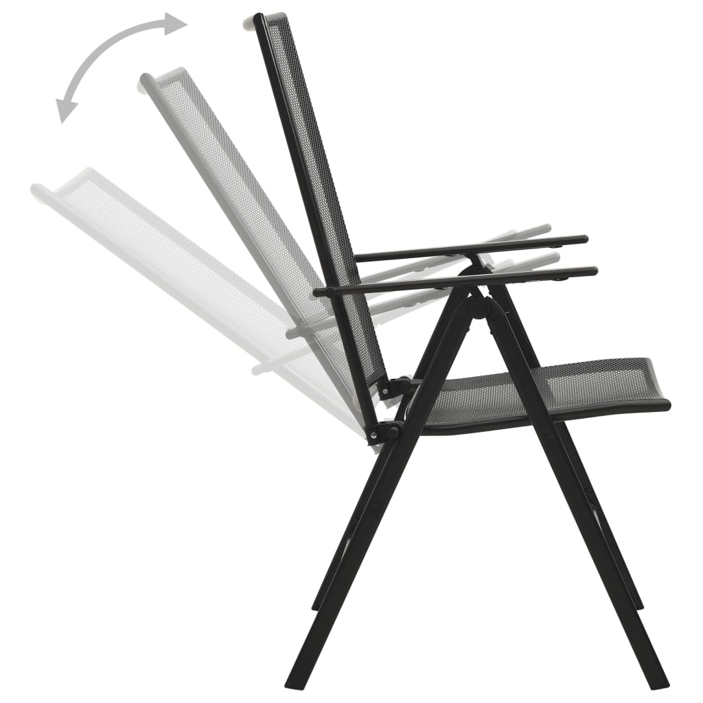 Klapstoelen mesh 4 st staal antraciet is nu te koop bij PeponiXL, paradijselijk wonen!