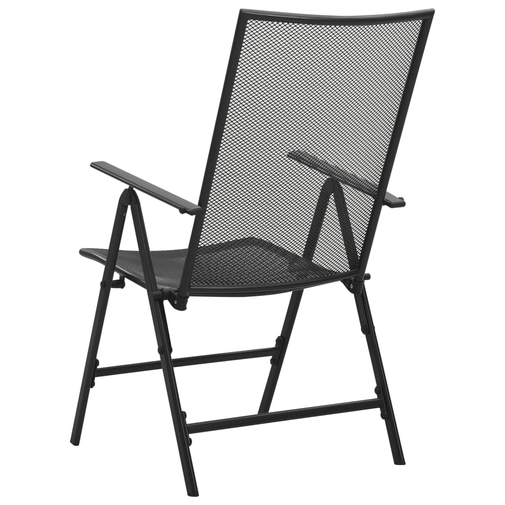 Klapstoelen mesh 4 st staal antraciet is nu te koop bij PeponiXL, paradijselijk wonen!