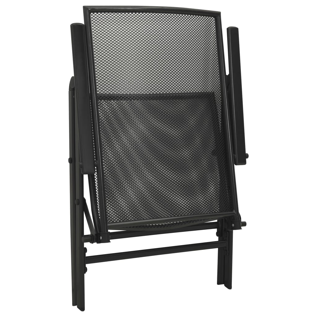 Klapstoelen mesh 4 st staal antraciet is nu te koop bij PeponiXL, paradijselijk wonen!