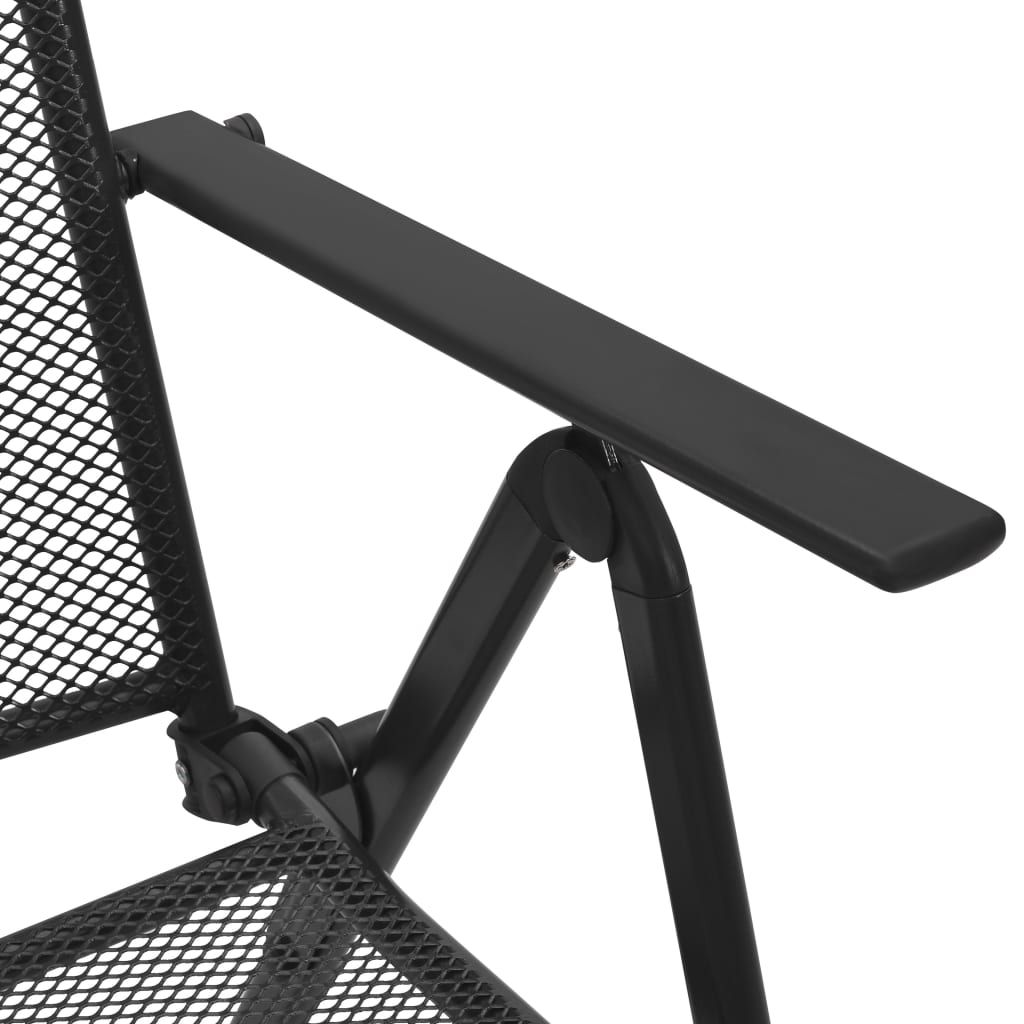 Klapstoelen mesh 4 st staal antraciet is nu te koop bij PeponiXL, paradijselijk wonen!