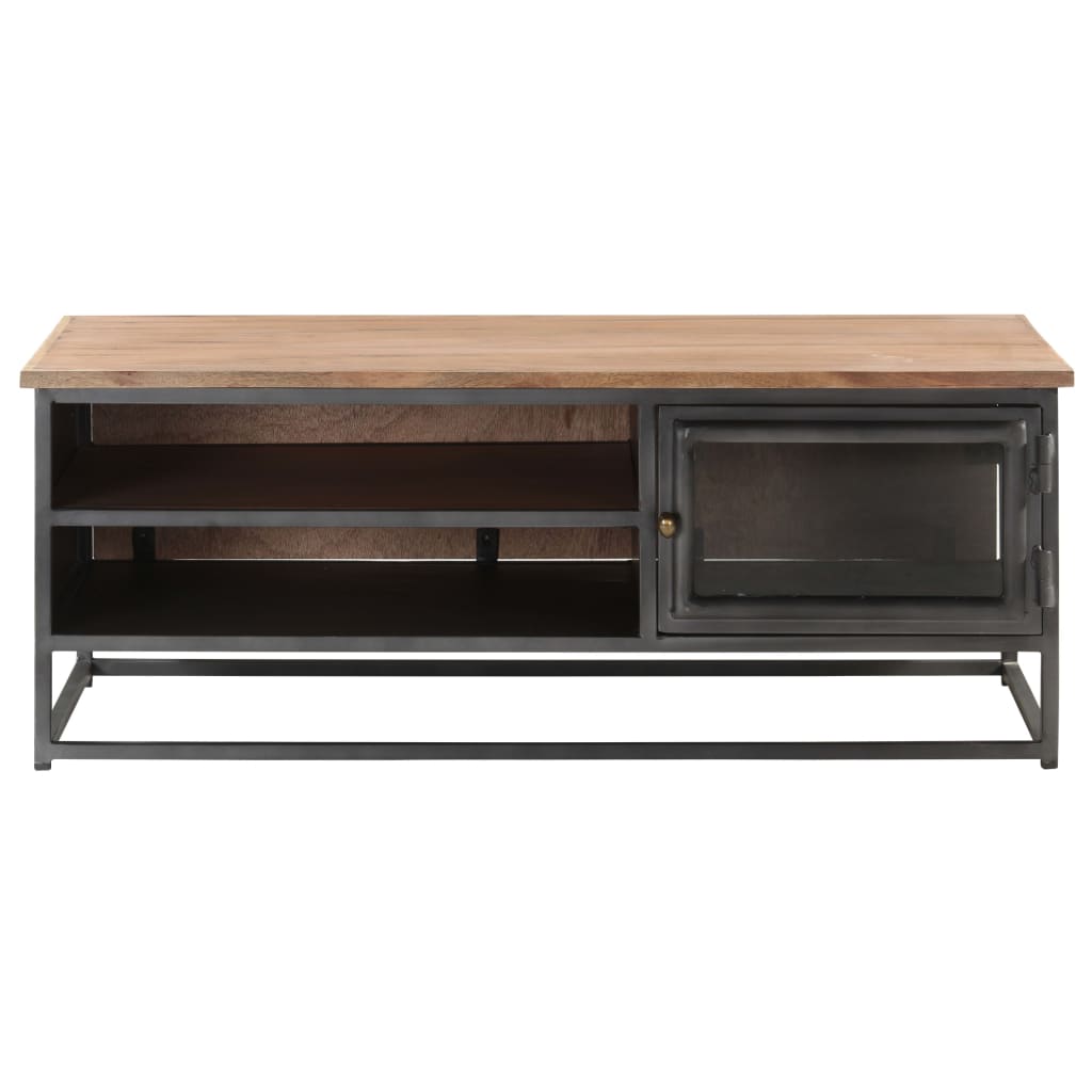 Salontafel 90x50x35 cm massief acaciahout grijs is nu te koop bij PeponiXL, paradijselijk wonen!