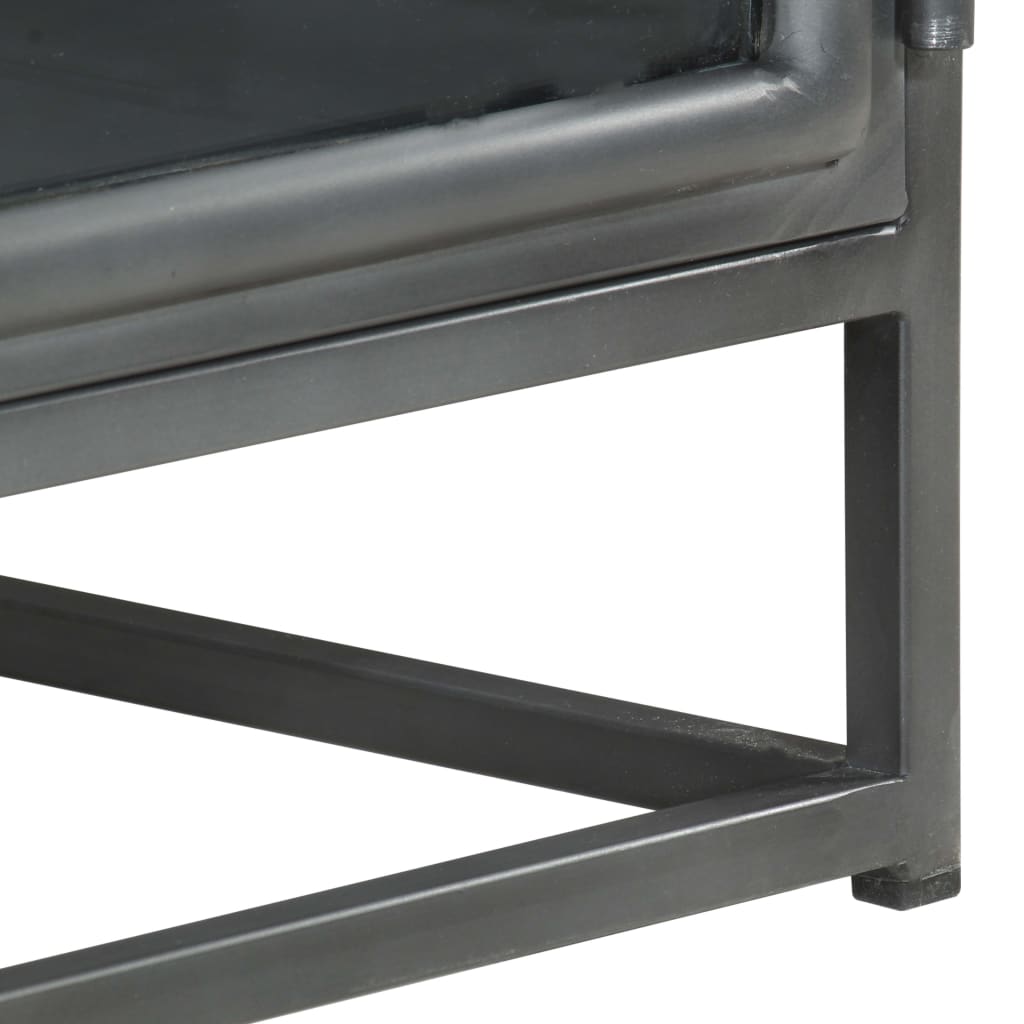 Salontafel 90x50x35 cm massief acaciahout grijs is nu te koop bij PeponiXL, paradijselijk wonen!
