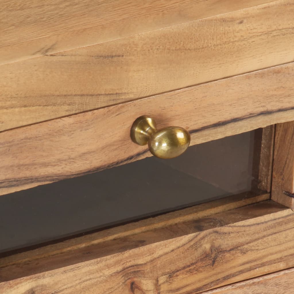 Tv-meubel 110x30x40 cm massief acaciahout is nu te koop bij PeponiXL, paradijselijk wonen!