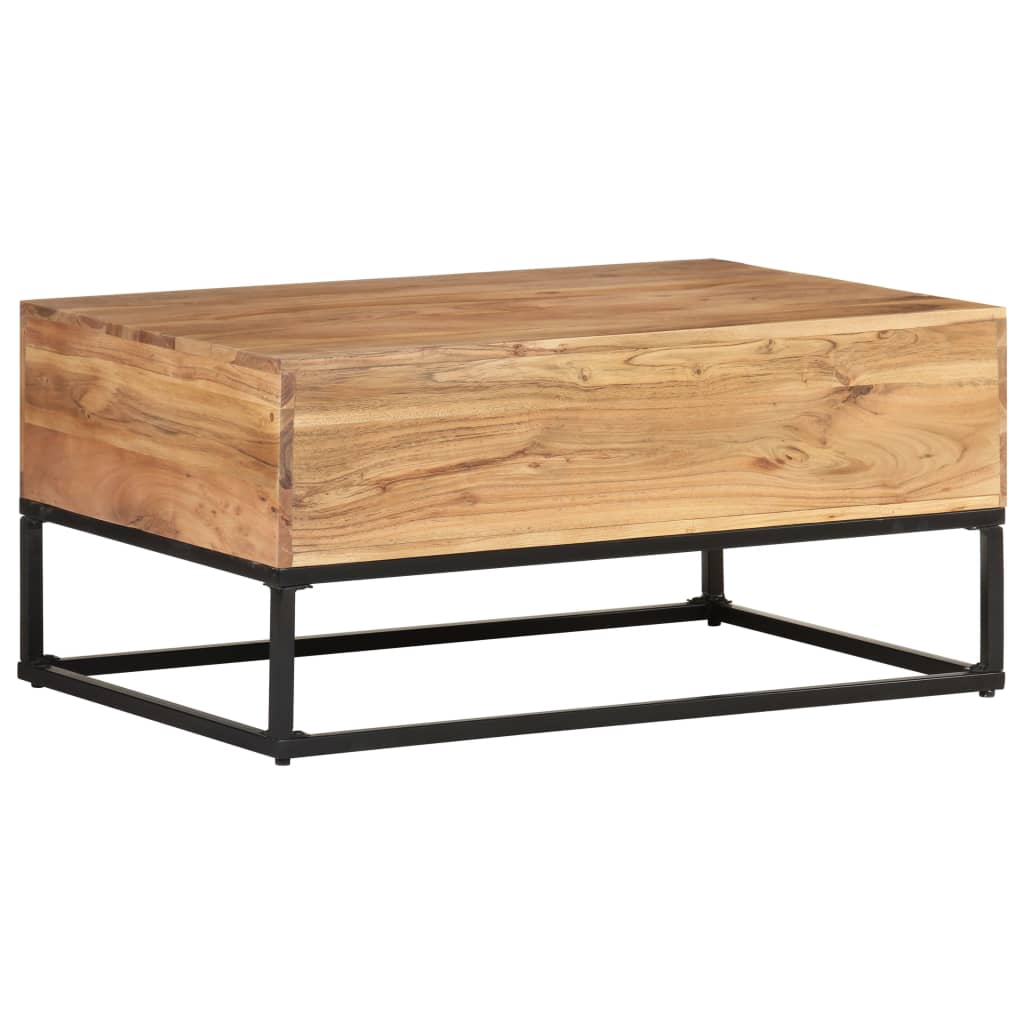 Salontafel 90x60x40 cm massief acaciahout is nu te koop bij PeponiXL, paradijselijk wonen!