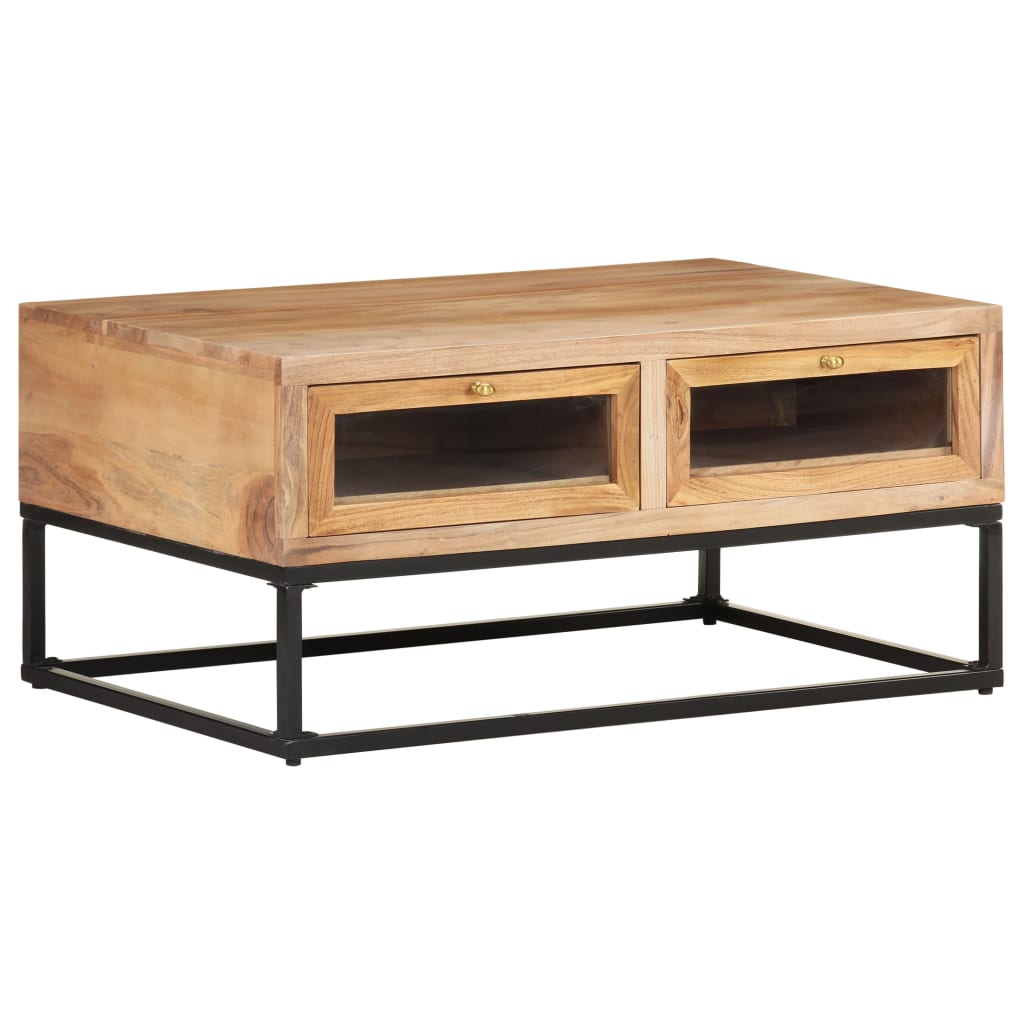 Salontafel 90x60x40 cm massief acaciahout is nu te koop bij PeponiXL, paradijselijk wonen!