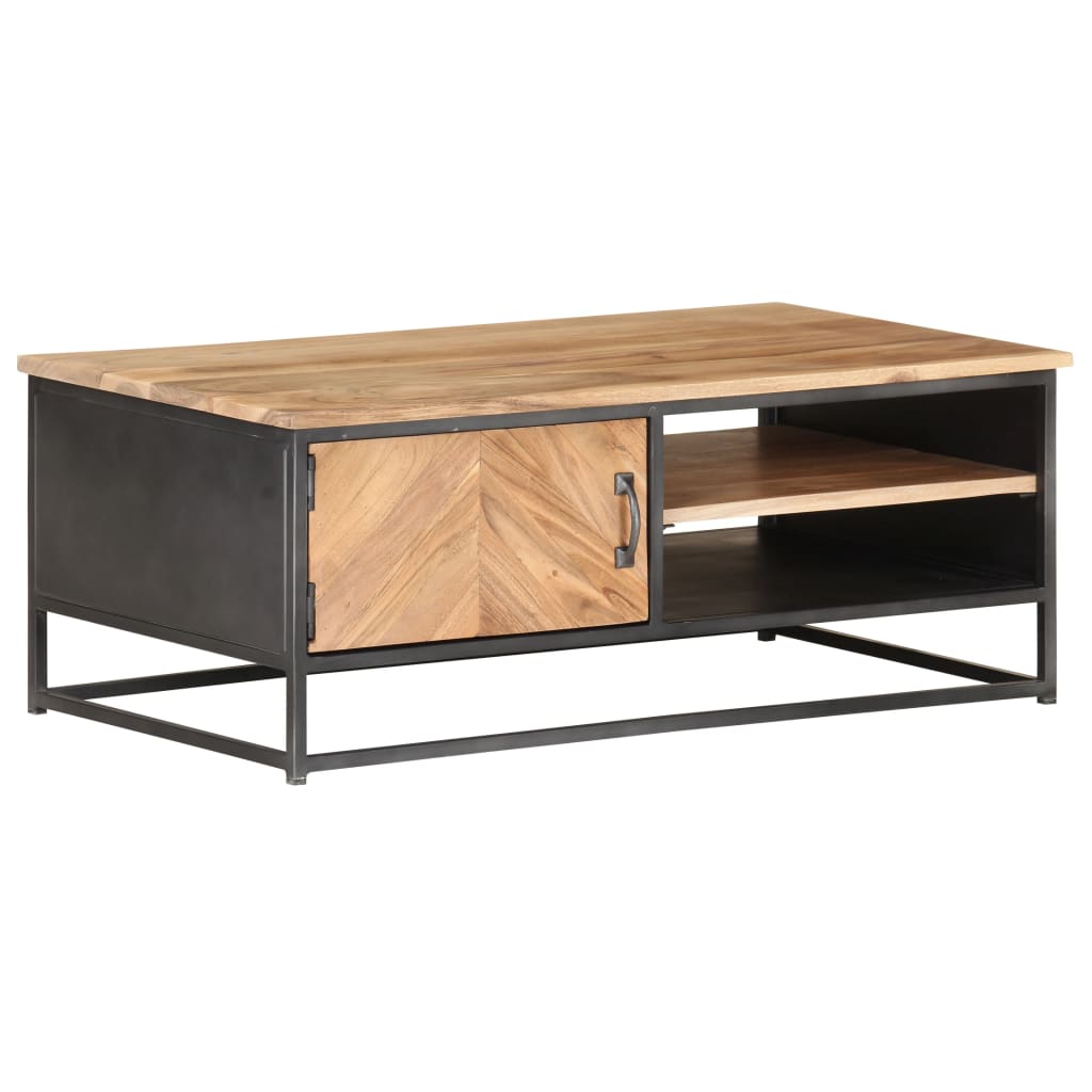 Salontafel 90x50x35 cm massief acaciahout is nu te koop bij PeponiXL, paradijselijk wonen!