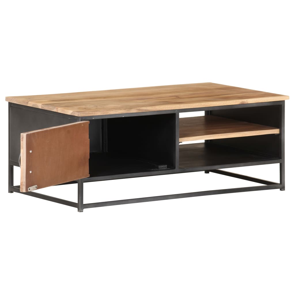 Salontafel 90x50x35 cm massief acaciahout is nu te koop bij PeponiXL, paradijselijk wonen!