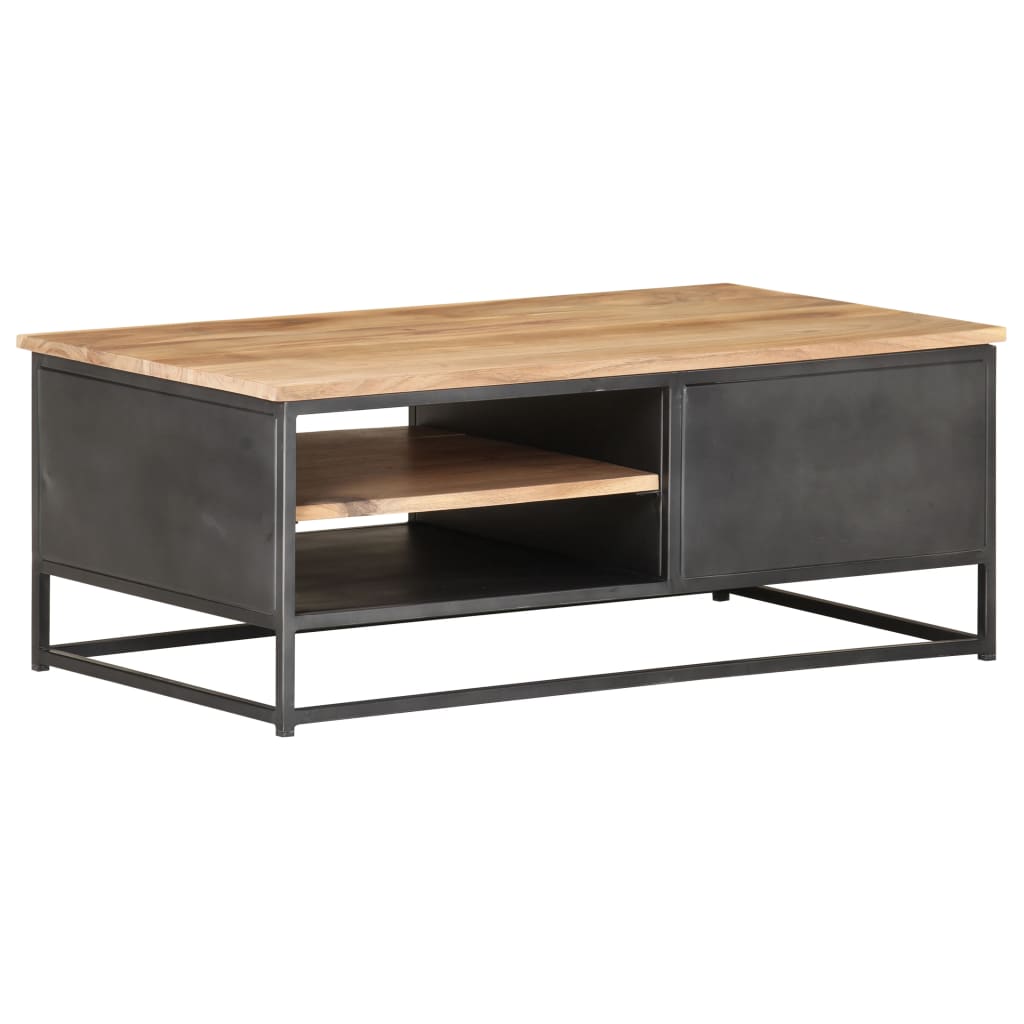 Salontafel 90x50x35 cm massief acaciahout is nu te koop bij PeponiXL, paradijselijk wonen!