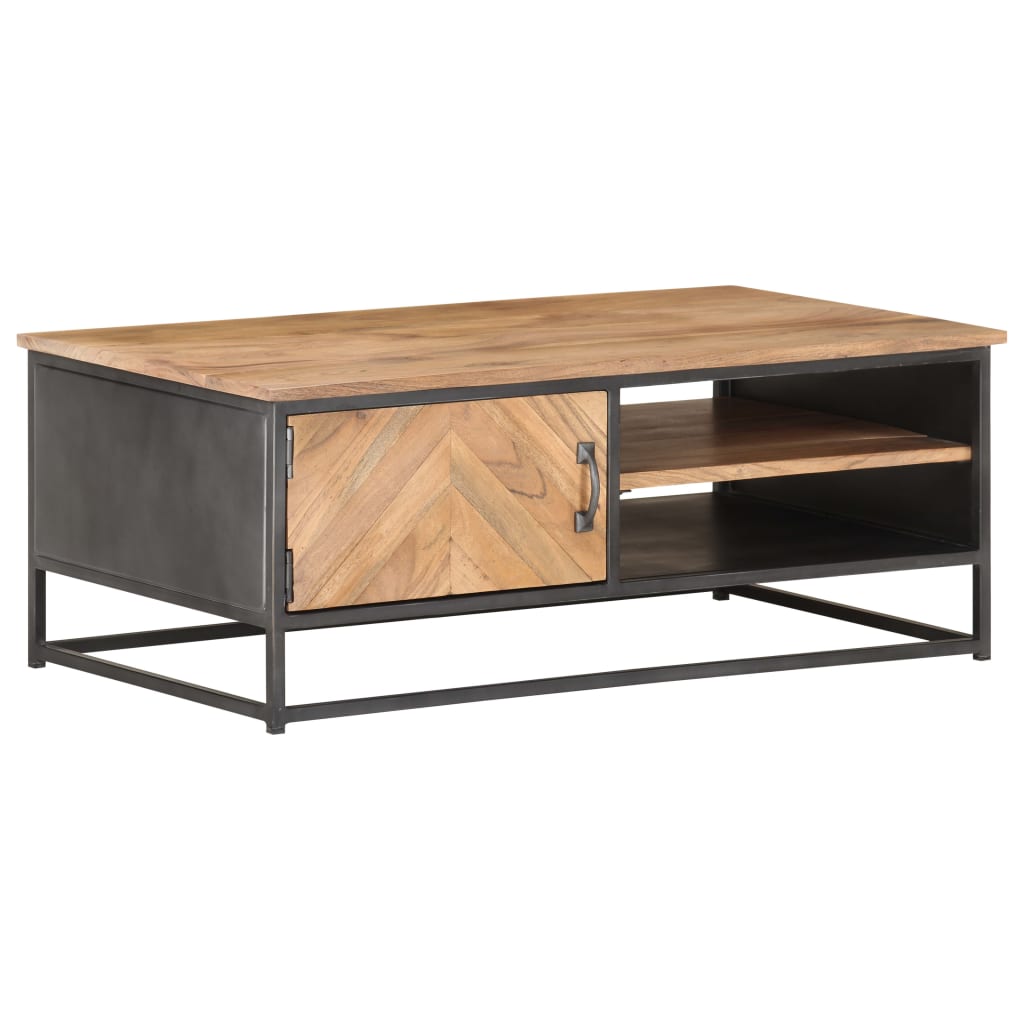 Salontafel 90x50x35 cm massief acaciahout is nu te koop bij PeponiXL, paradijselijk wonen!