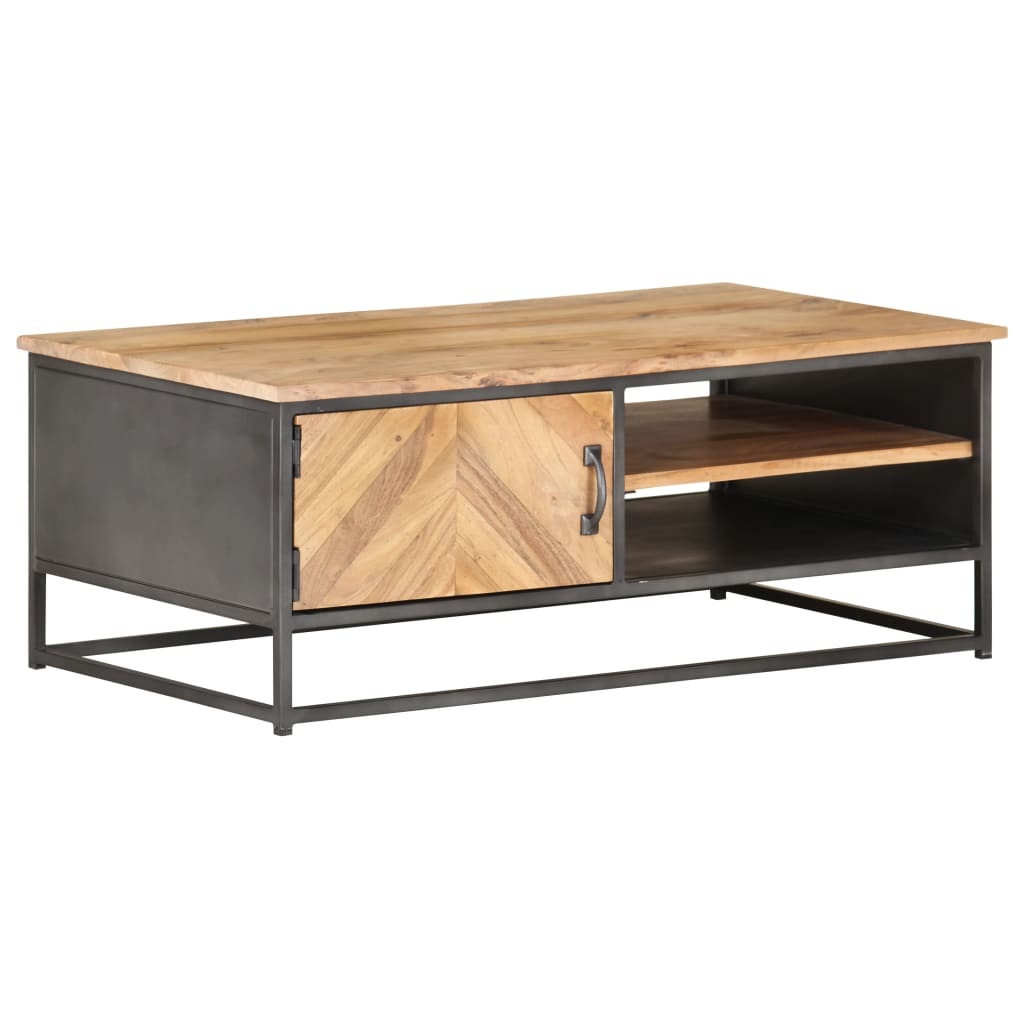 Salontafel 90x50x35 cm massief acaciahout is nu te koop bij PeponiXL, paradijselijk wonen!