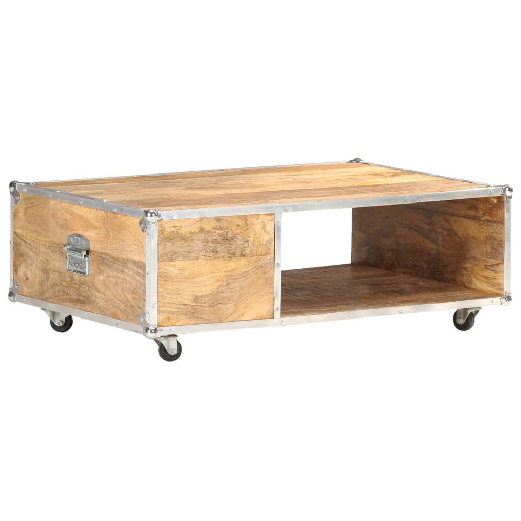 Salontafel 89x59x33 cm massief ruw mangohout is nu te koop bij PeponiXL, paradijselijk wonen!