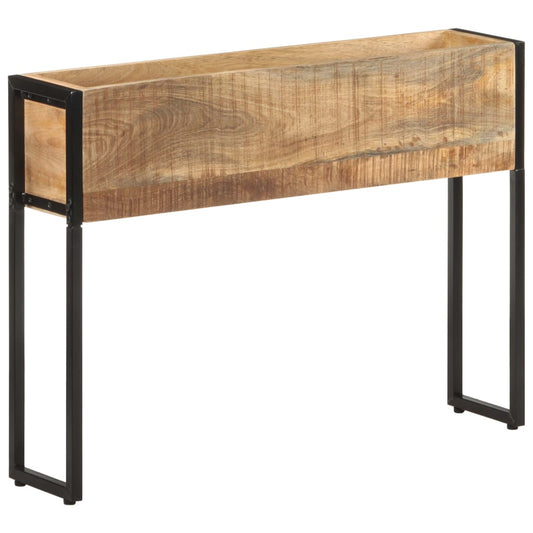 Plantenbak 90x20x68 cm ruw mangohout is nu te koop bij PeponiXL, paradijselijk wonen!