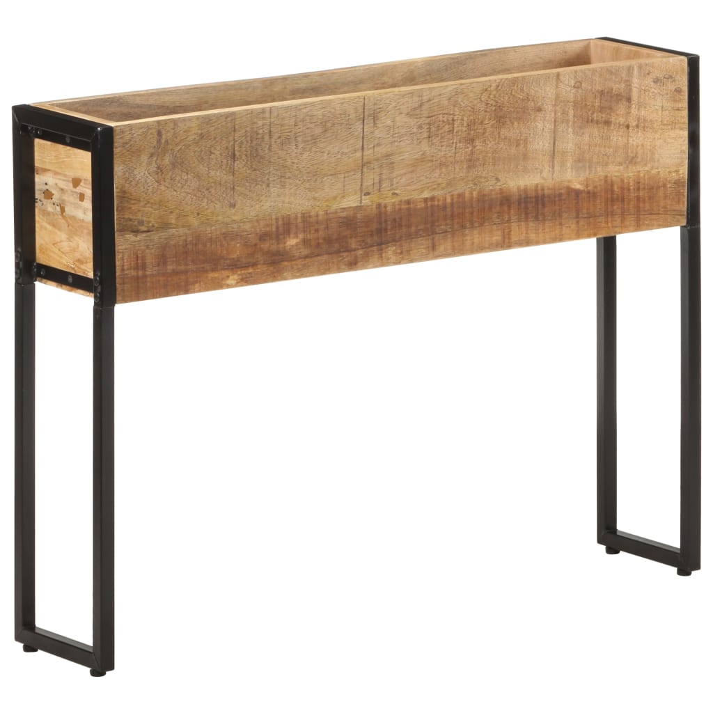 Plantenbak 90x20x68 cm ruw mangohout is nu te koop bij PeponiXL, paradijselijk wonen!