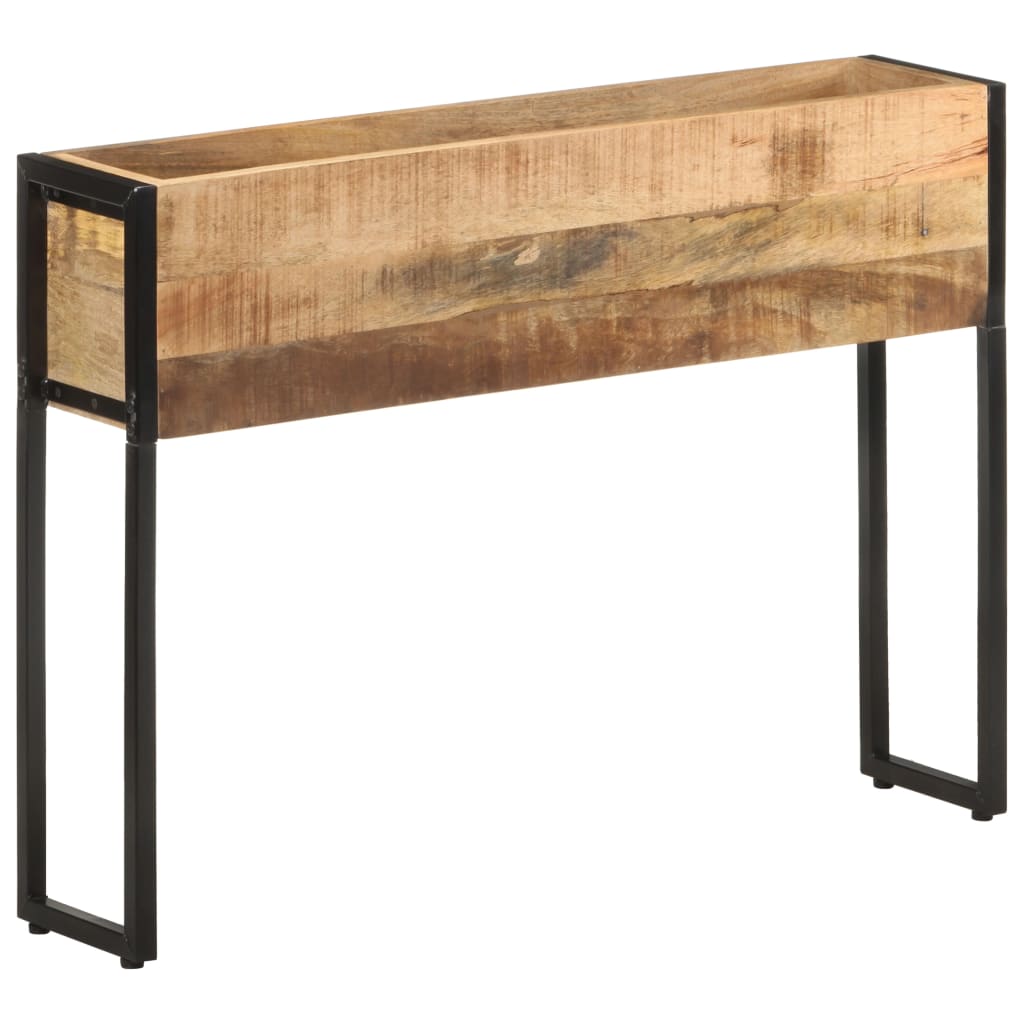 Plantenbak 90x20x68 cm ruw mangohout is nu te koop bij PeponiXL, paradijselijk wonen!