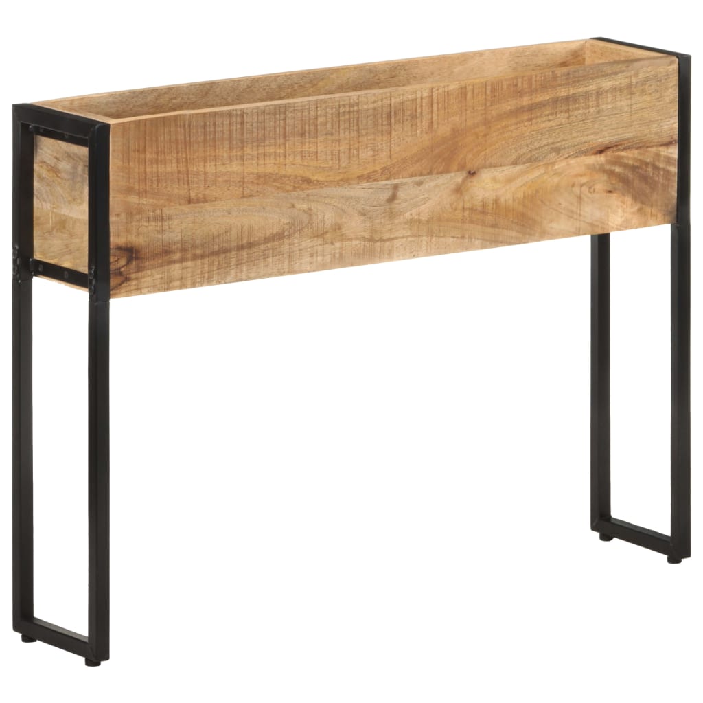 Plantenbak 90x20x68 cm ruw mangohout is nu te koop bij PeponiXL, paradijselijk wonen!
