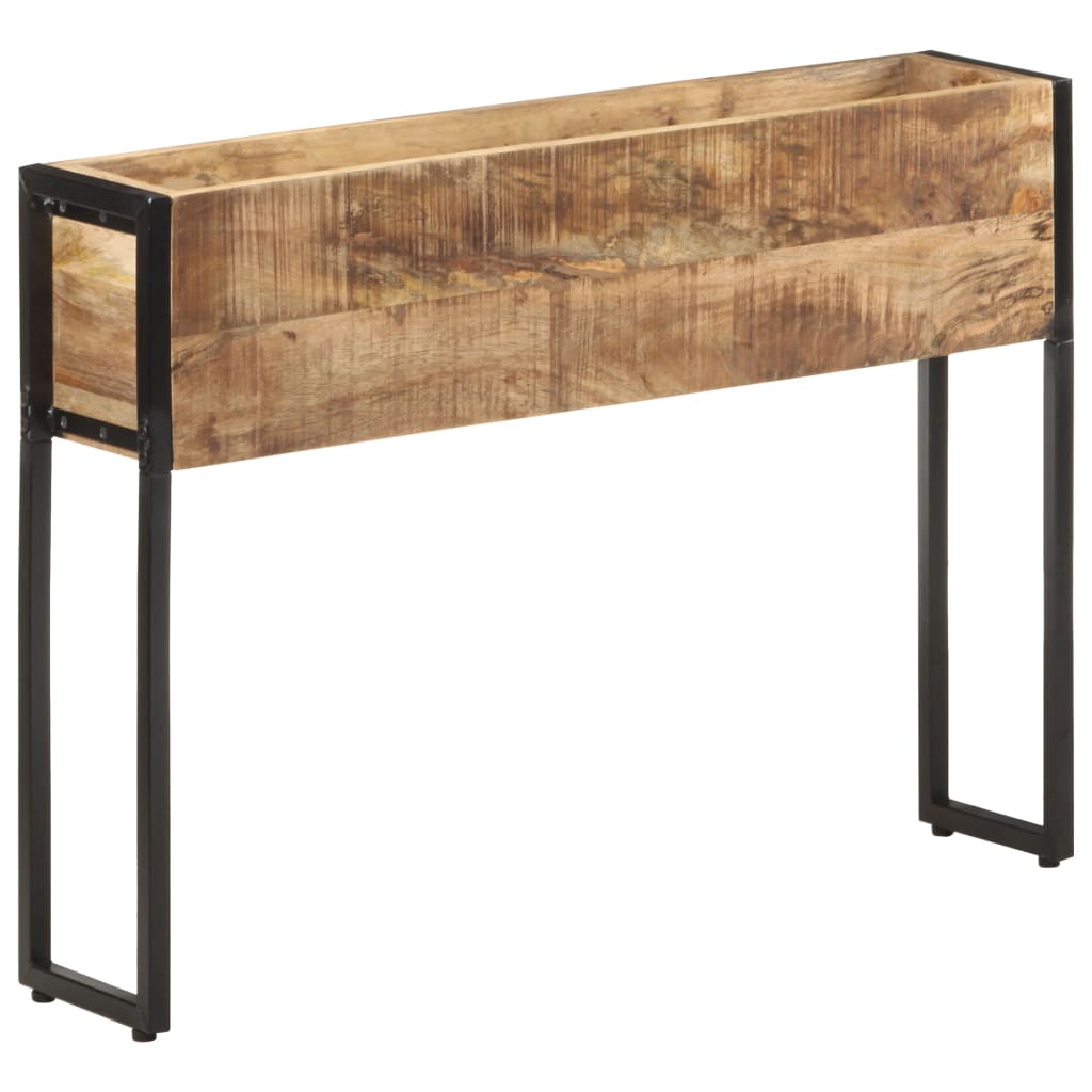 Plantenbak 90x20x68 cm ruw mangohout is nu te koop bij PeponiXL, paradijselijk wonen!