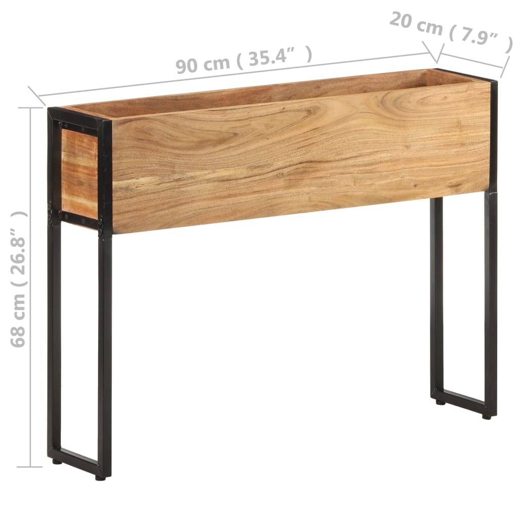 Plantenbak 90x20x68 cm massief acaciahout is nu te koop bij PeponiXL, paradijselijk wonen!