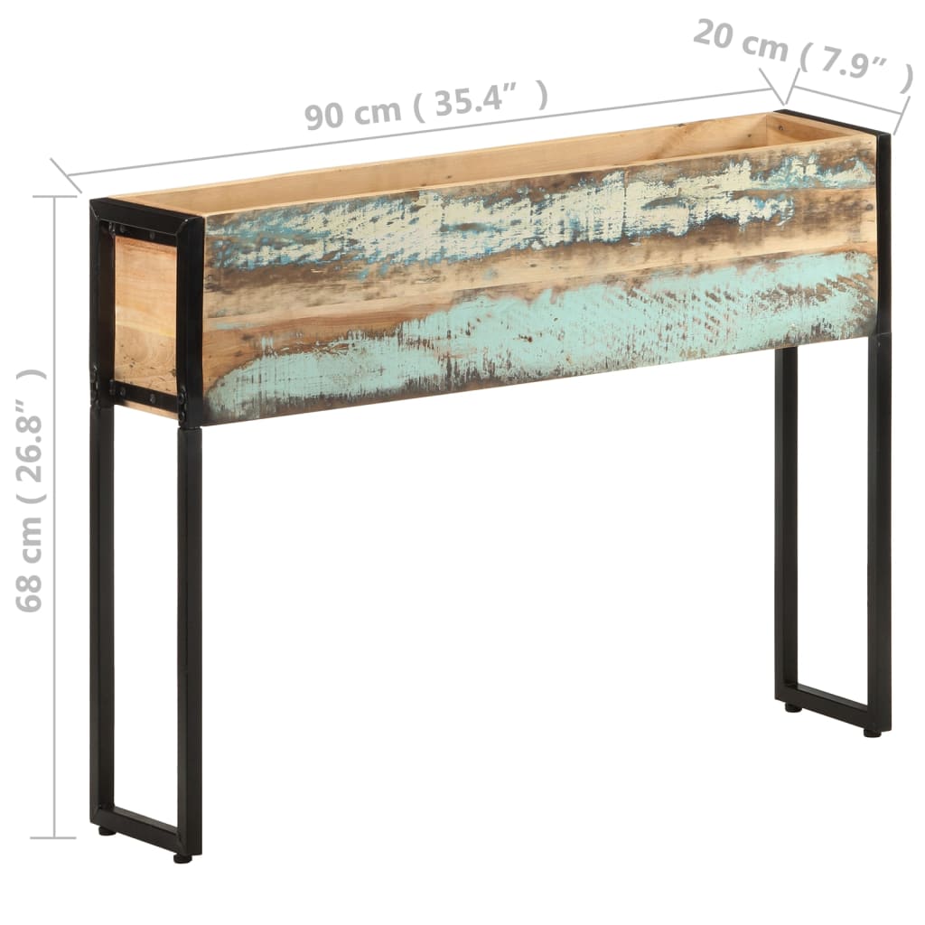 Plantenbak 90x20x68 cm massief gerecycled hout is nu te koop bij PeponiXL, paradijselijk wonen!