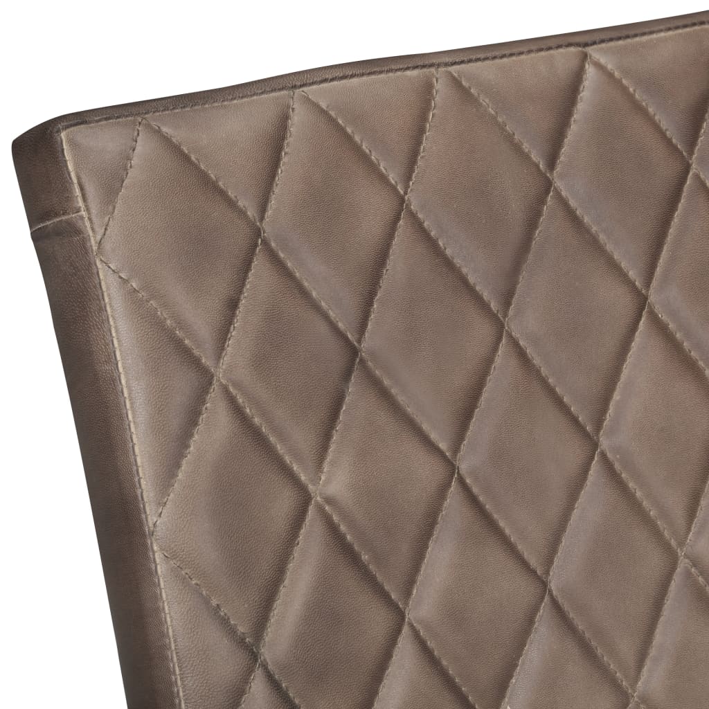 Eetkamerstoelen 2 st echt leer bruin is nu te koop bij PeponiXL, paradijselijk wonen!