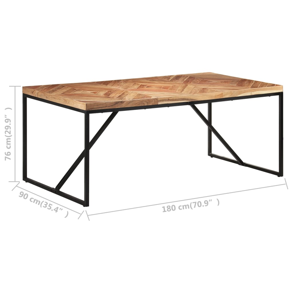 Eettafel 180x90x76 cm massief acaciahout en mangohout is nu te koop bij PeponiXL, paradijselijk wonen!