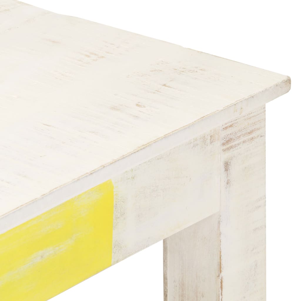 Salontafel 110x60x45 cm massief mangohout wit is nu te koop bij PeponiXL, paradijselijk wonen!