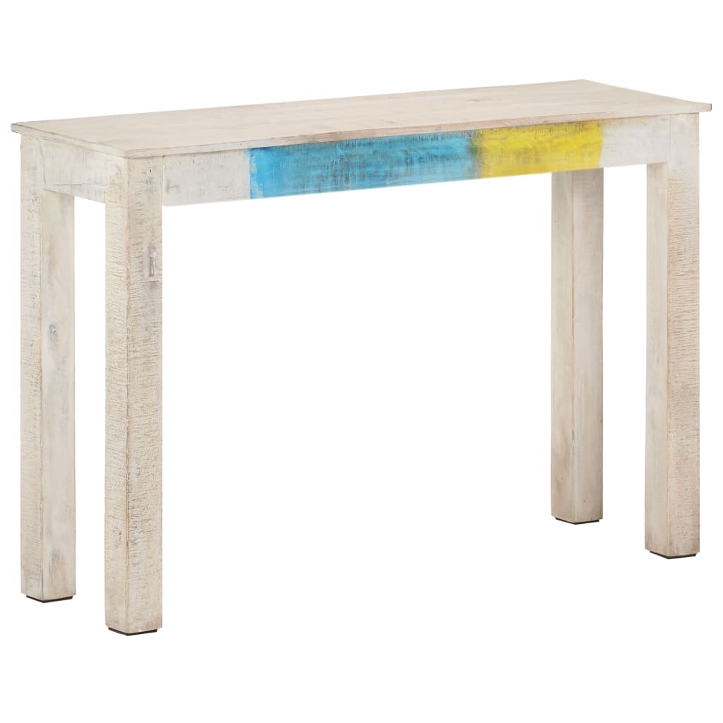 Wandtafel 115x35x77 cm ruw mangohout wit is nu te koop bij PeponiXL, paradijselijk wonen!
