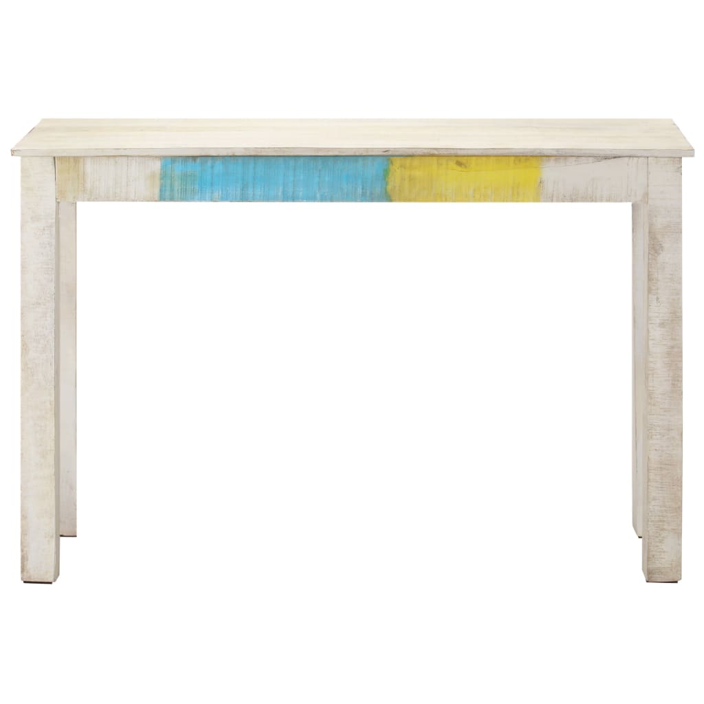 Wandtafel 115x35x77 cm ruw mangohout wit is nu te koop bij PeponiXL, paradijselijk wonen!