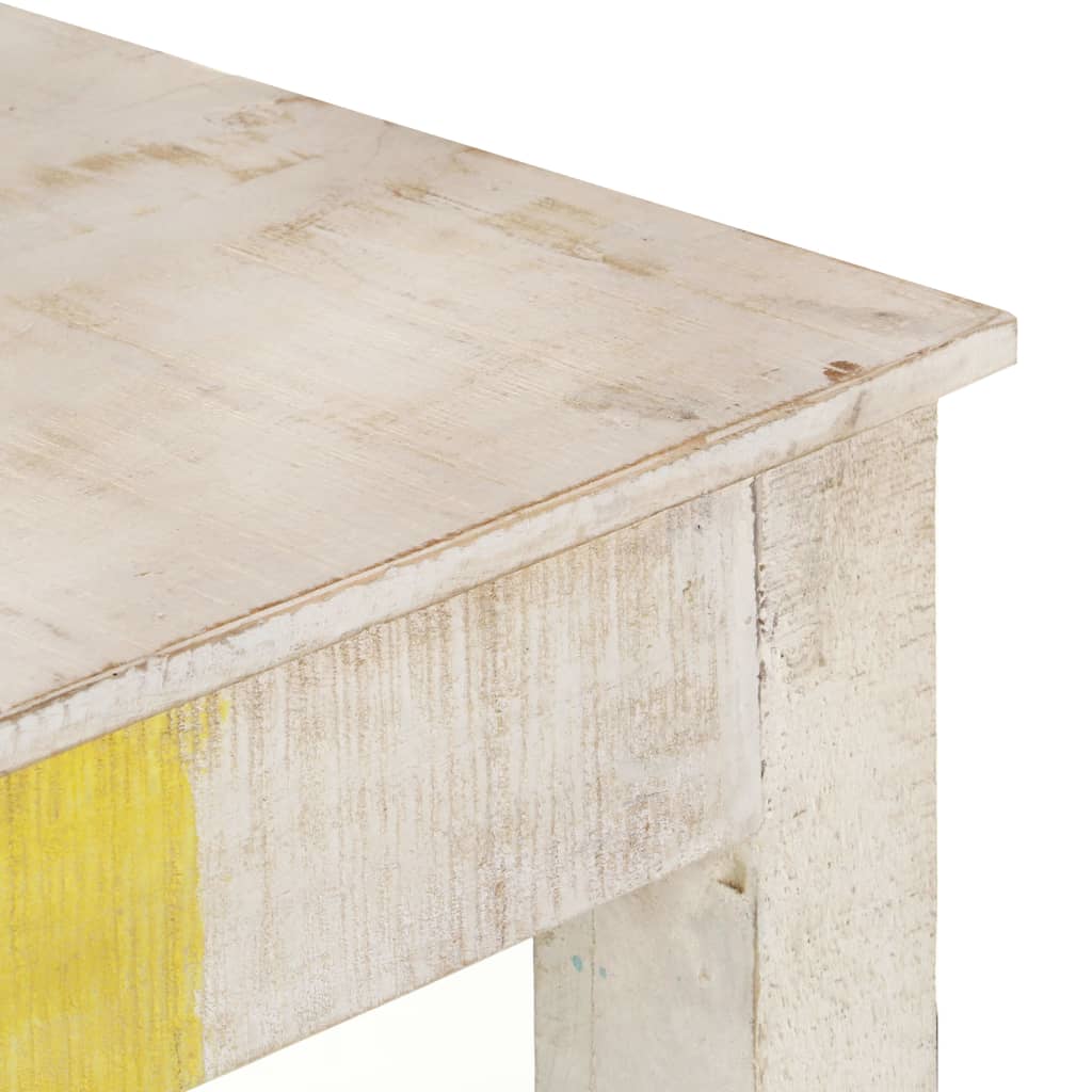 Wandtafel 115x35x77 cm ruw mangohout wit is nu te koop bij PeponiXL, paradijselijk wonen!
