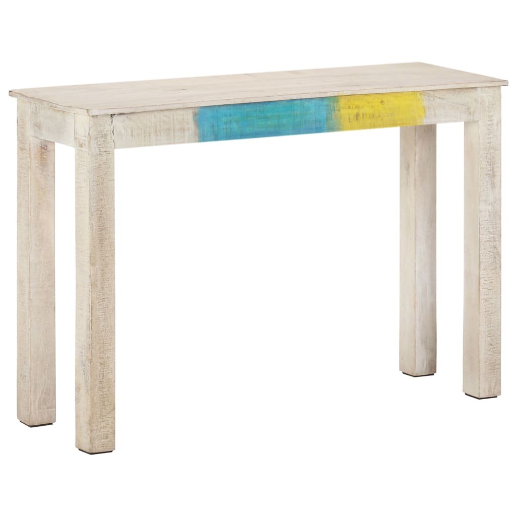 Wandtafel 115x35x77 cm ruw mangohout wit is nu te koop bij PeponiXL, paradijselijk wonen!