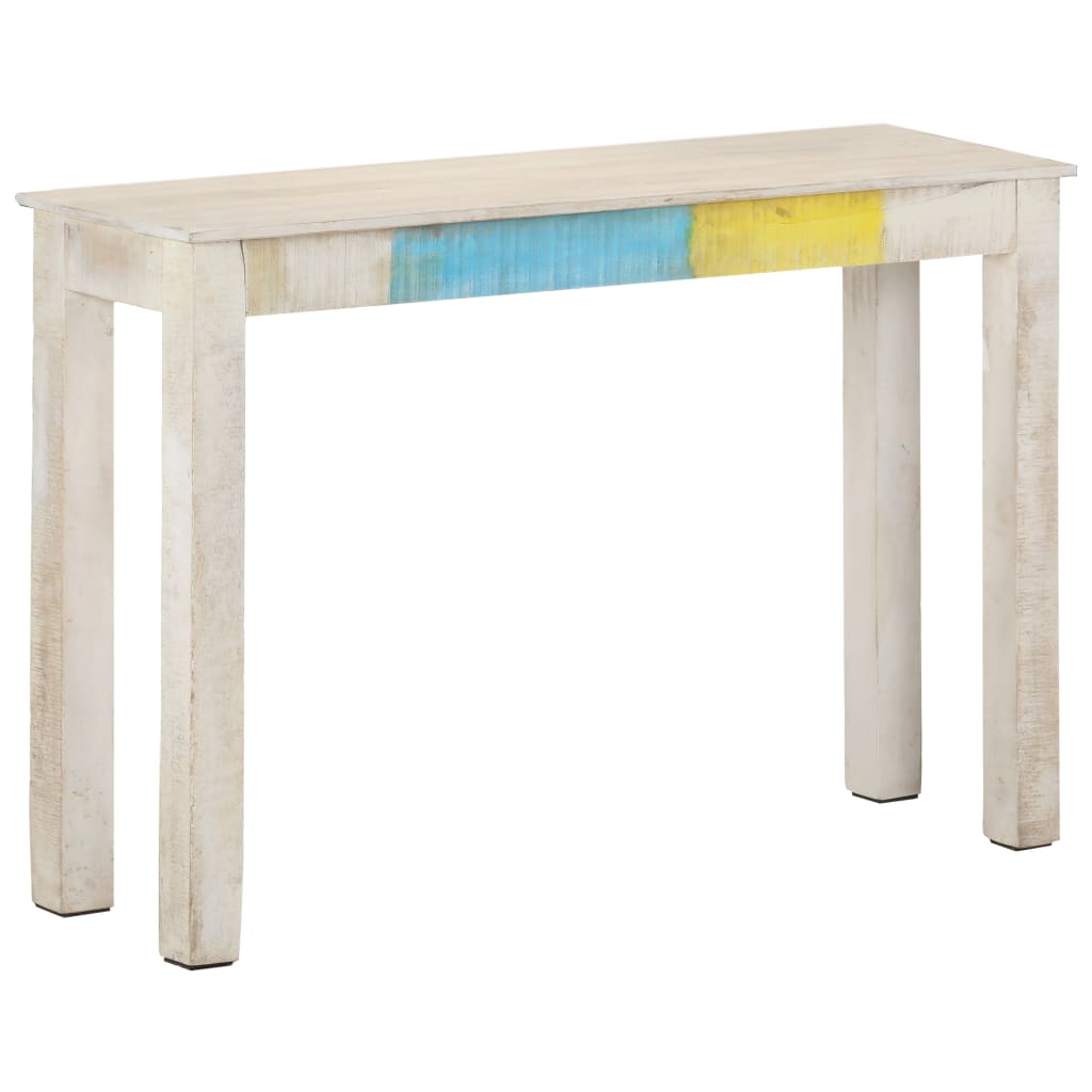 Wandtafel 115x35x77 cm ruw mangohout wit is nu te koop bij PeponiXL, paradijselijk wonen!